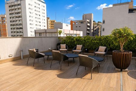 Terraço de kitnet/studio para alugar com 1 quarto, 33m² em Paraíso, São Paulo