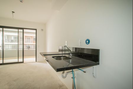Cozinha de kitnet/studio à venda com 1 quarto, 26m² em Vila Clementino, São Paulo