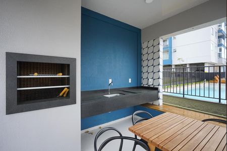 Área comum - Churrasqueira de apartamento para alugar com 2 quartos, 54m² em Ipiranga, São José