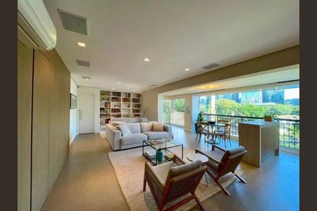 Sala de apartamento para alugar com 3 quartos, 138m² em Santo Amaro, São Paulo