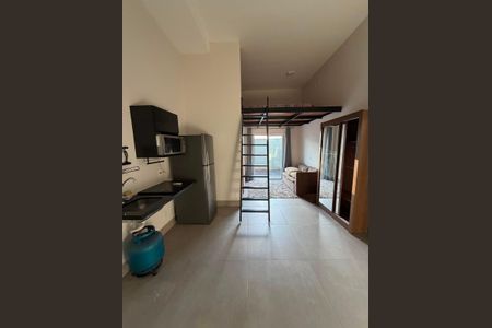 Cozinha de apartamento para alugar com 1 quarto, 30m² em Residencial Florida, Ribeirão Preto