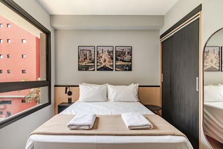 Studio para alugar com 26m², 1 quarto e sem vaga Studio para alugar com 26m², 1 quarto e sem vagaQuarto