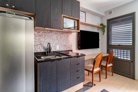 Studio para alugar com 26m², 1 quarto e sem vaga Studio para alugar com 26m², 1 quarto e sem vagaCozinha