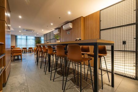 Área comum de kitnet/studio para alugar com 1 quarto, 24m² em Paraíso, São Paulo