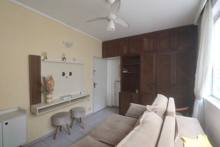 Sala de apartamento para alugar com 1 quarto, 40m² em Centro, Guarujá