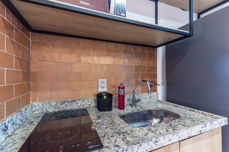 Cozinha de kitnet/studio para alugar com 1 quarto, 25m² em Campos Elíseos, São Paulo