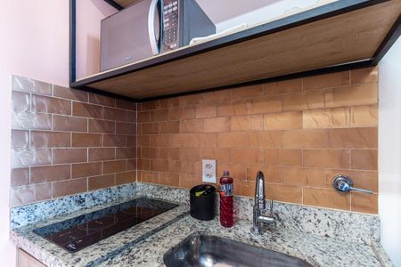 Cozinha de kitnet/studio para alugar com 1 quarto, 25m² em Campos Elíseos, São Paulo
