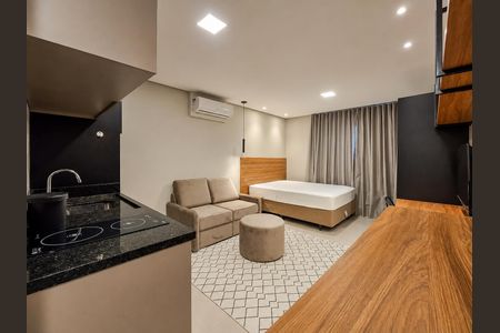 Cozinha de kitnet/studio para alugar com 1 quarto, 25m² em Vila Nova, Novo Hamburgo