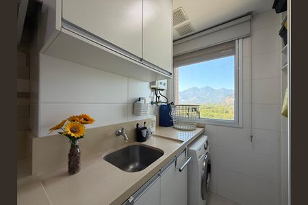 Área de serviço  de apartamento para alugar com 1 quarto, 63m² em Barra da Tijuca, Rio de Janeiro