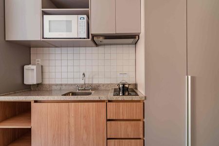 Cozinha de apartamento à venda com 1 quarto, 25m² em Liberdade, São Paulo