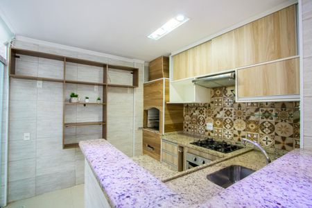 Cozinha de casa para alugar com 2 quartos, 75m² em Vila Homero Thon, Santo André