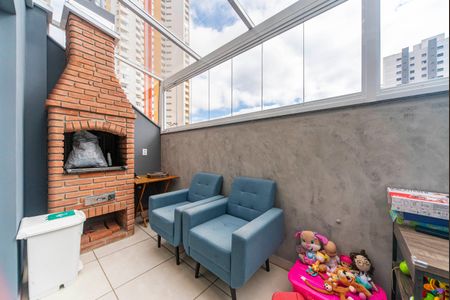 Varanda Gourmet de casa de condomínio à venda com 3 quartos, 181m² em Vila Assunção, Santo André