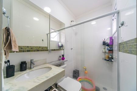 Banheiro do Quarto 3 de casa de condomínio à venda com 3 quartos, 181m² em Vila Assunção, Santo André