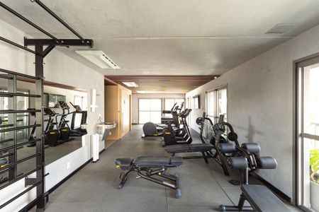 Área comum - Academia de apartamento para alugar com 1 quarto, 35m² em Indianópolis, São Paulo