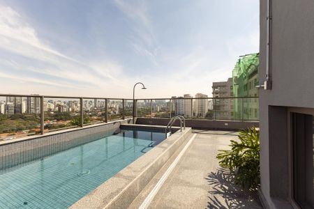 Área comum - Piscina de apartamento para alugar com 1 quarto, 35m² em Indianópolis, São Paulo