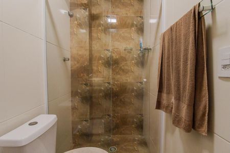 Banheiro Social de apartamento à venda com 3 quartos, 83m² em Jardim Pilar, Mauá