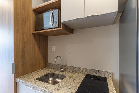 Cozinha de apartamento à venda com 1 quarto, 24m² em Santa Cecilia, São Paulo