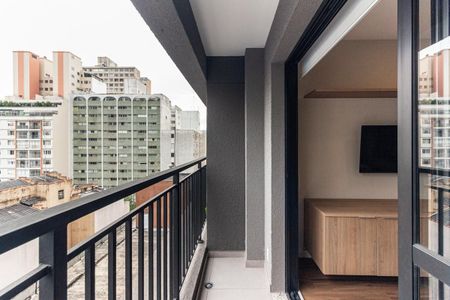 Varanda do Studio de apartamento à venda com 1 quarto, 24m² em Santa Cecilia, São Paulo