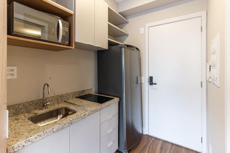 Cozinha de apartamento à venda com 1 quarto, 24m² em Santa Cecilia, São Paulo