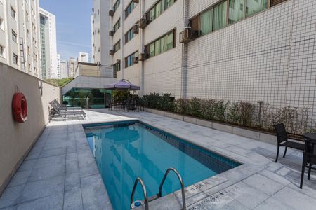 Área comum - Piscina de kitnet/studio à venda com 1 quarto, 32m² em Lourdes, Belo Horizonte