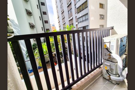 Varanda do quarto de apartamento para alugar com 1 quarto, 25m² em Higienópolis, São Paulo