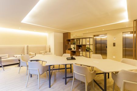 Área comum de kitnet/studio para alugar com 1 quarto, 20m² em Indianópolis, São Paulo