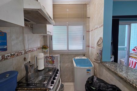 Cozinha de apartamento para alugar com 1 quarto, 40m² em Boqueirão, Praia Grande