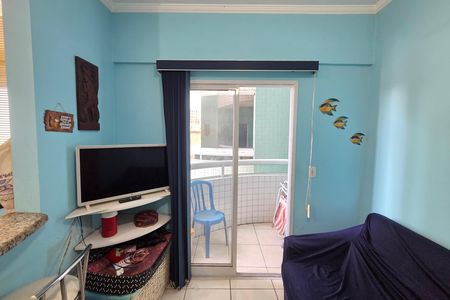 Sala de apartamento para alugar com 1 quarto, 40m² em Boqueirão, Praia Grande