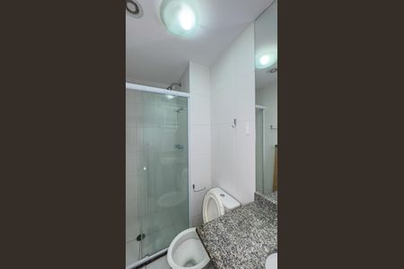 Banheiro da Suíte de apartamento para alugar com 1 quarto, 30m² em Santo Amaro, São Paulo