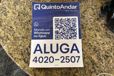 Plaquinha Instalada de apartamento para alugar com 3 quartos, 95m² em Santa Rosa, Belo Horizonte