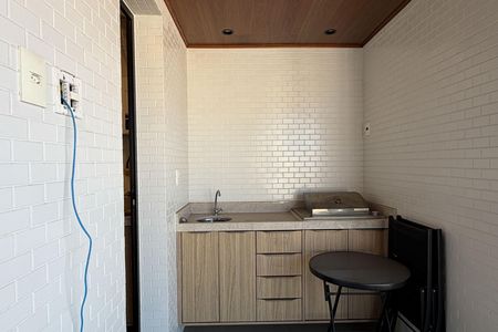 Varanda da suite de apartamento para alugar com 1 quarto, 54m² em Boqueirão, Santos