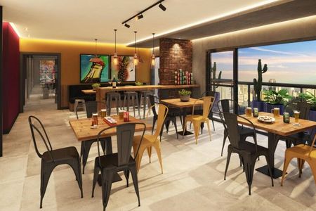 Área comum de apartamento para alugar com 1 quarto, 54m² em Boqueirão, Santos