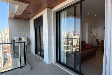 Varanda da suite de apartamento para alugar com 1 quarto, 54m² em Boqueirão, Santos