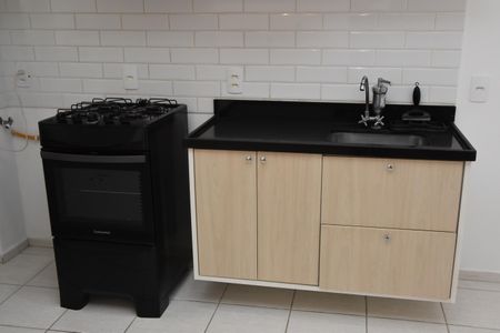 Cozinha de apartamento para alugar com 2 quartos, 44m² em Jardim Danubio, Jundiaí