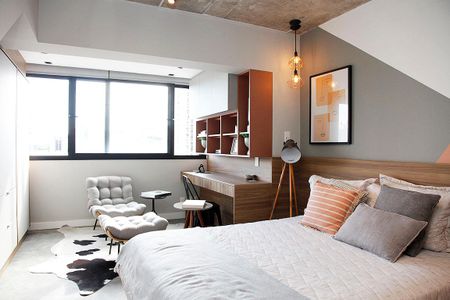 Studio - Quarto Suíte de kitnet/studio à venda com 1 quarto, 67m² em Menino Deus, Porto Alegre