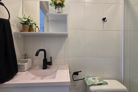 Banheiro de apartamento para alugar com 2 quartos, 55m² em Vila Assuncao, Praia Grande