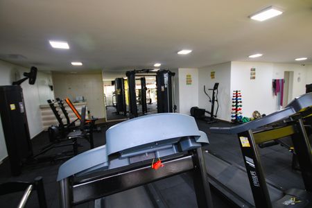 Área comum - Academia de apartamento para alugar com 2 quartos, 55m² em Vila Assuncao, Praia Grande
