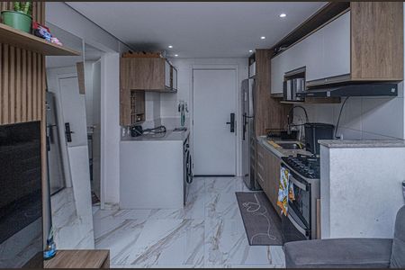sala, cozinha e área de serviço compartilhadas_4 de apartamento para alugar com 2 quartos, 45m² em Sacomã, São Paulo