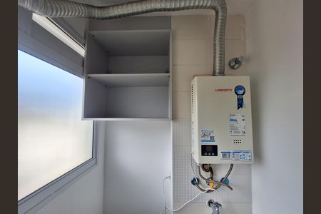 Área de Serviço de kitnet/studio à venda com 2 quartos, 54m² em Vila Alzira, Santo André