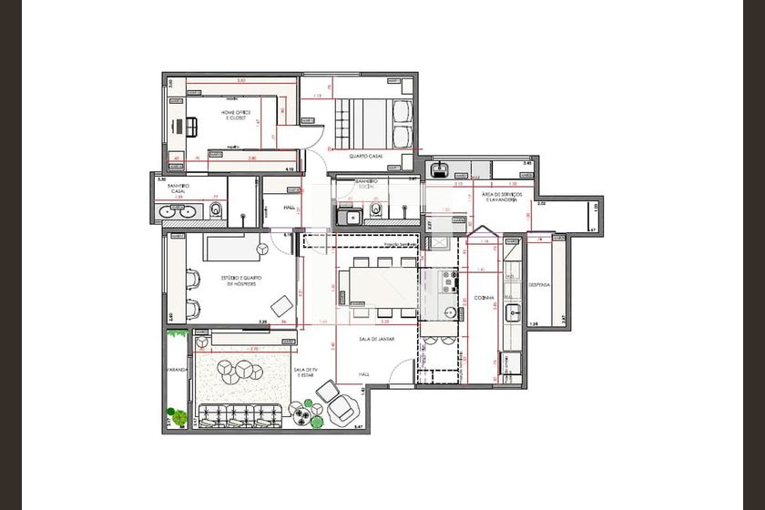 Apartamento, 2 quartos, 125 m² - Foto 183